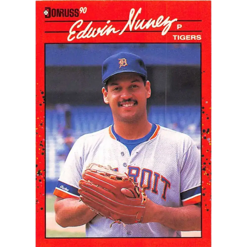 1990 Donruss #563 Edwin Nunez VG-EX Detroit Tigers Baseball Card - Baseball Card Single