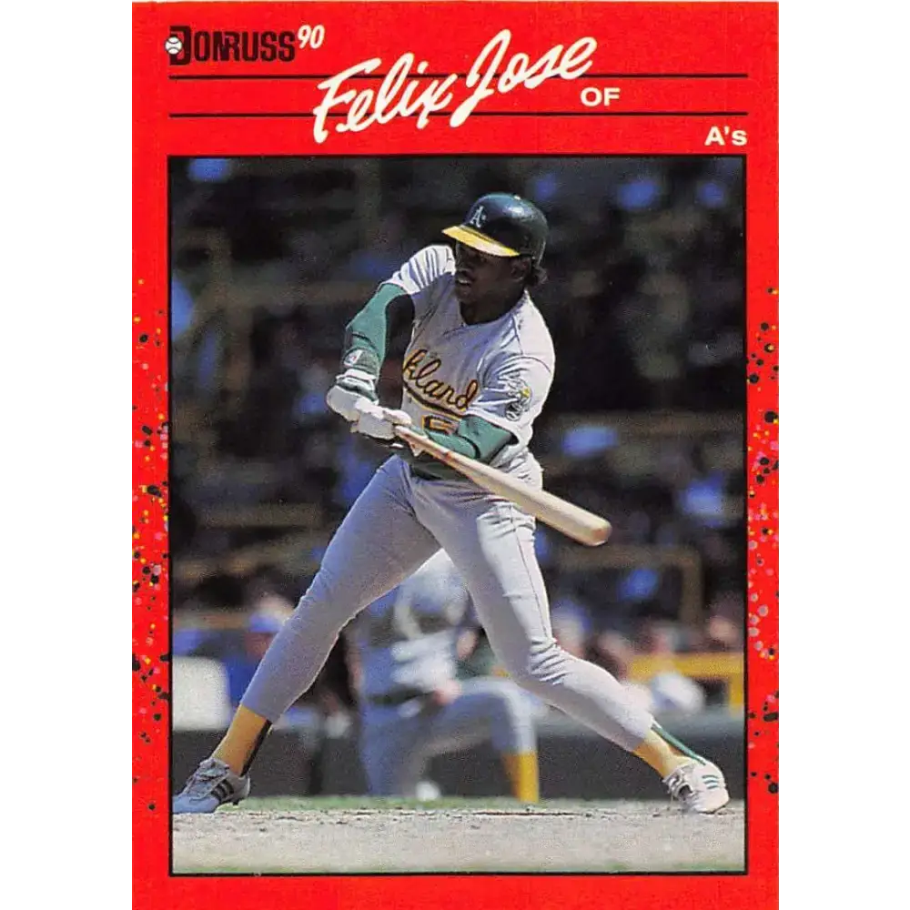 1990 Donruss #564 Felix Jose VG-EX Oakland Athletics Baseball Card - Baseball Card Single