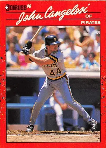 Original gloss of 1990 Donruss John Cangelosi Pirates baseball card for sports cards collection