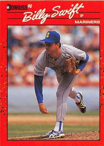 Billy Swift baseball card from 1990 Donruss #566 Mariners sports cards collection