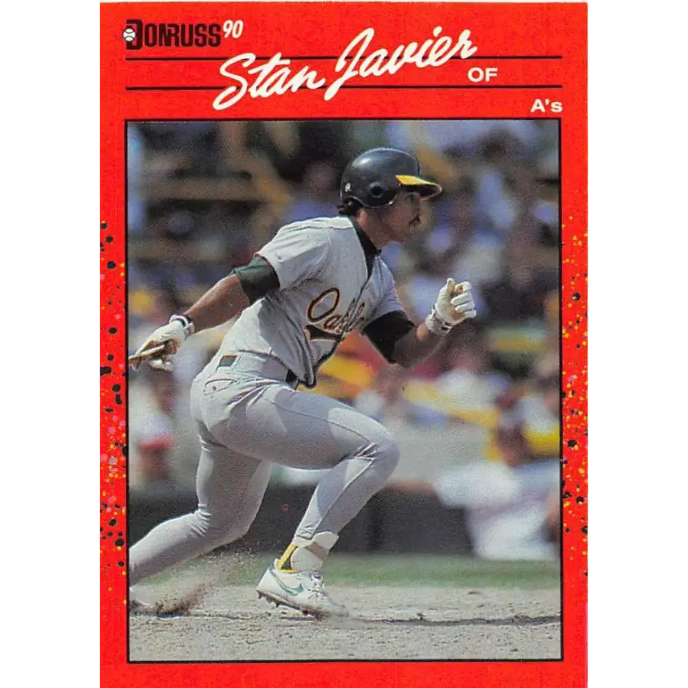 1990 Donruss #568 Stan Javier VG-EX Oakland Athletics Baseball Card - Baseball Card Single