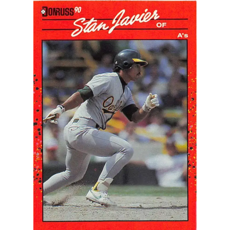 1990 Donruss #568 Stan Javier VG-EX Oakland Athletics Baseball Card - Baseball Card Single