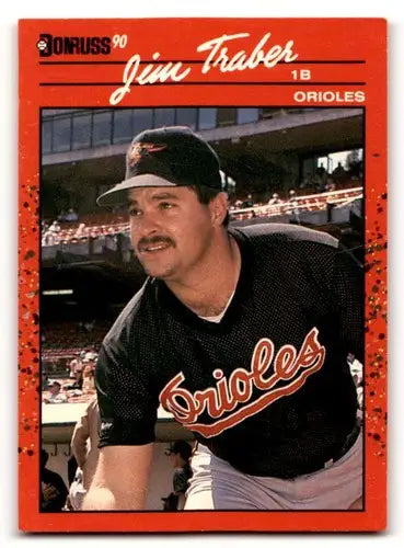 1990 Donruss #569 Jim Traber Baltimore Orioles Baseball Cards EX/NM ID:57581 - Baseball Card Single