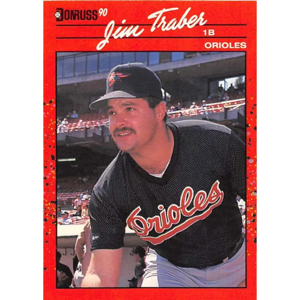 1990 Donruss #569 Jim Traber VG-EX Baltimore Orioles Baseball Card - Baseball Card Single