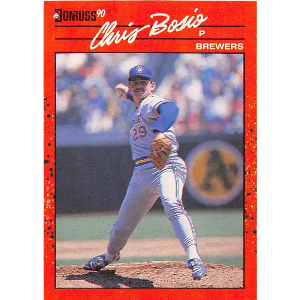 1990 Donruss #57 Chris Bosio VG-EX Milwaukee Brewers Baseball Card - Baseball Card Single