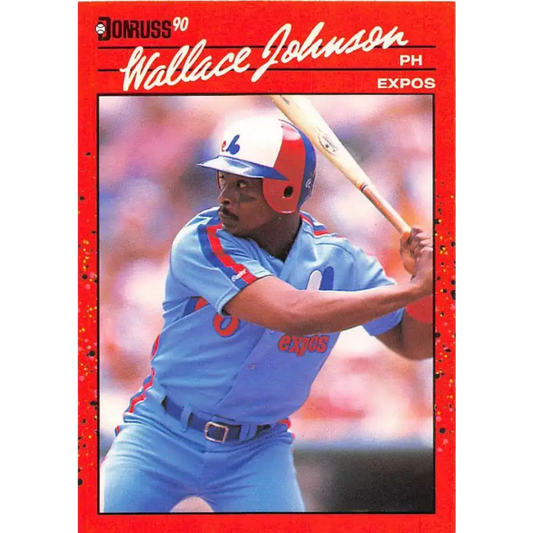 1990 Donruss #570 Wallace Johnson VG-EX Montreal Expos Baseball Card - Baseball Card Single