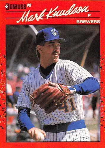 1990 Donruss #575 Mark Knudson NM-MT Brewers ID:5162 - Baseball Card Single