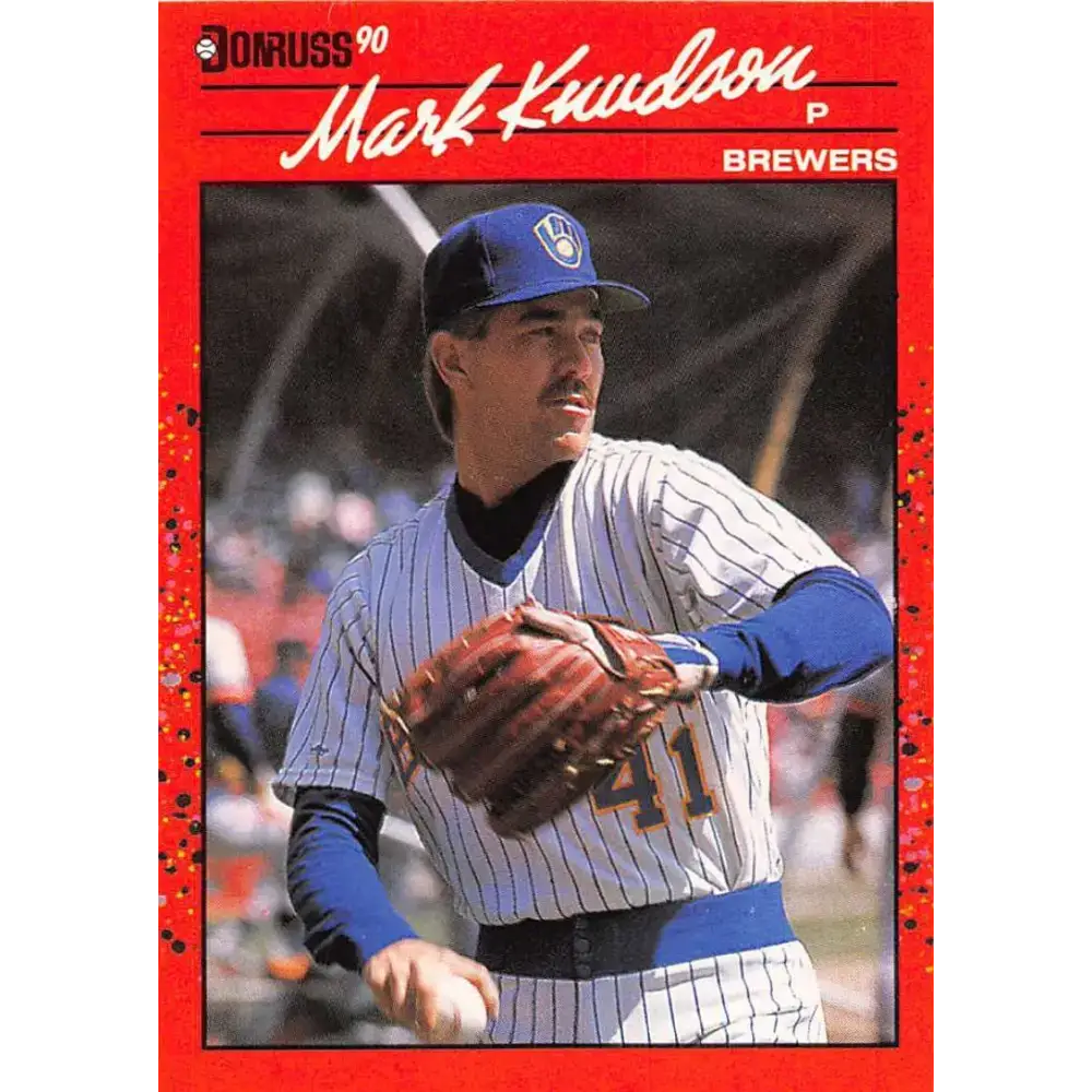 1990 Donruss #575 Mark Knudson VG-EX Milwaukee Brewers Baseball Card - Baseball Card Single