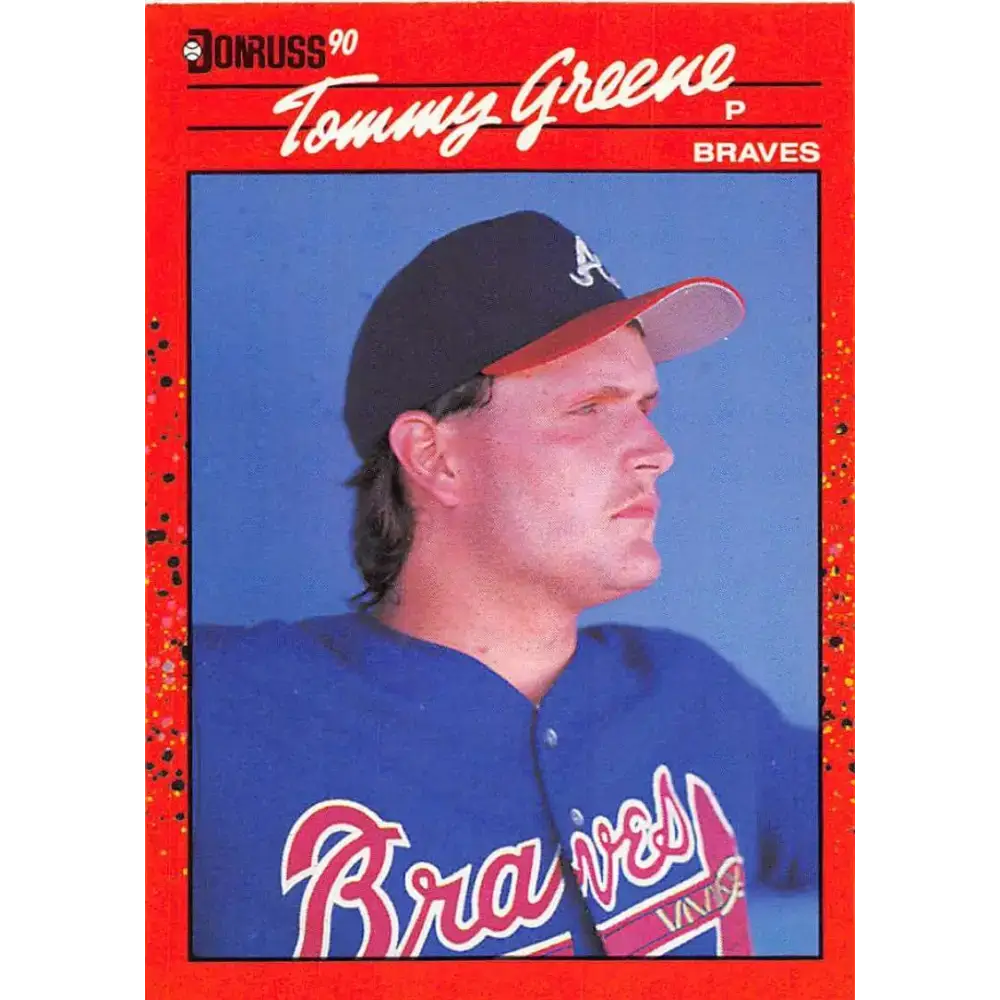 1990 Donruss #576 Tommy Greene VG-EX RC Rookie Atlanta Braves Baseball Card - Baseball Card Single