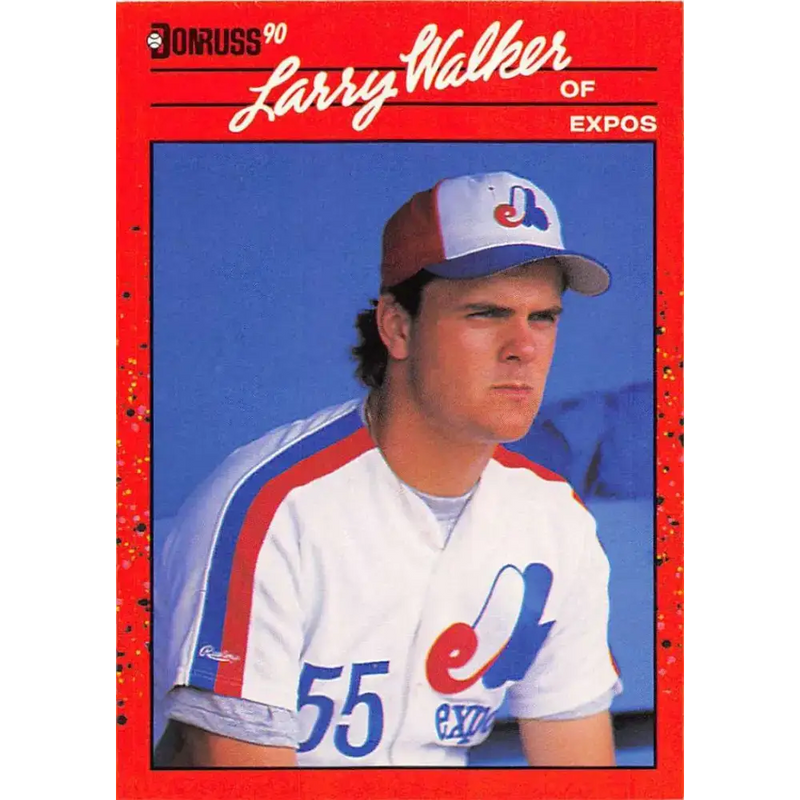 1990 Donruss #578 Larry Walker VG-EX RC Rookie Montreal Expos Baseball Card - Baseball Card Single