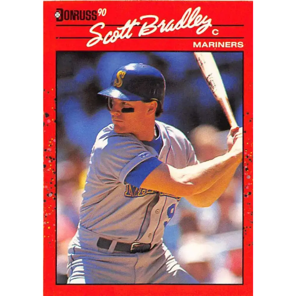 1990 Donruss #581 Scott Bradley VG-EX Seattle Mariners Baseball Card - Baseball Card Single