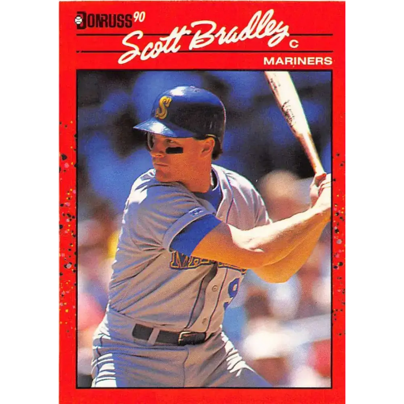 1990 Donruss #581 Scott Bradley VG-EX Seattle Mariners Baseball Card - Baseball Card Single