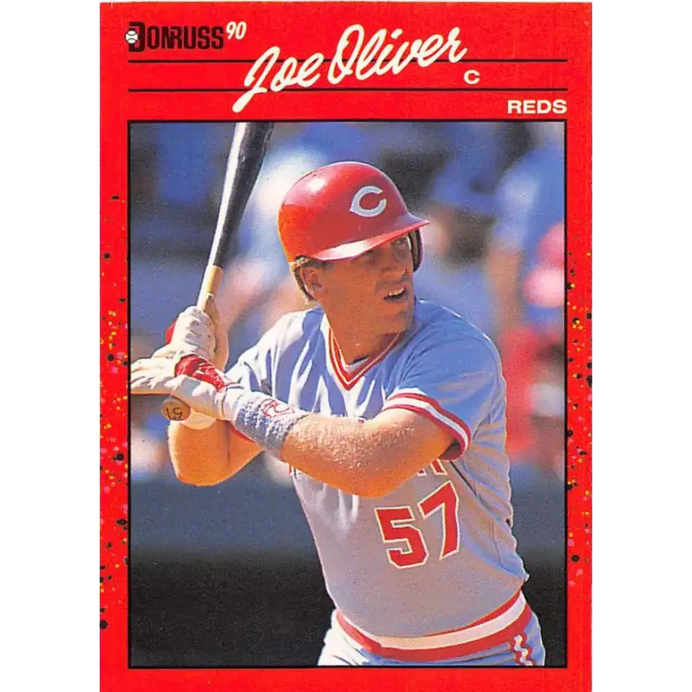 1990 Donruss #586 Joe Oliver VG-EX Cincinnati Reds Baseball Card - Baseball Card Single