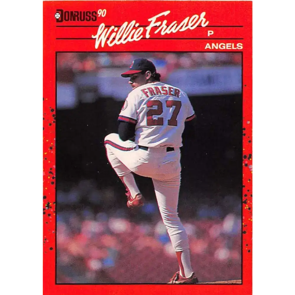 1990 Donruss #587 Willie Fraser DP VG-EX California Angels Baseball Card - Baseball Card Single