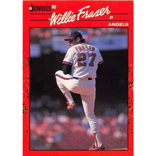 1990 Donruss #587 Willie Fraser DP VG-EX California Angels Baseball Card - Baseball Card Single