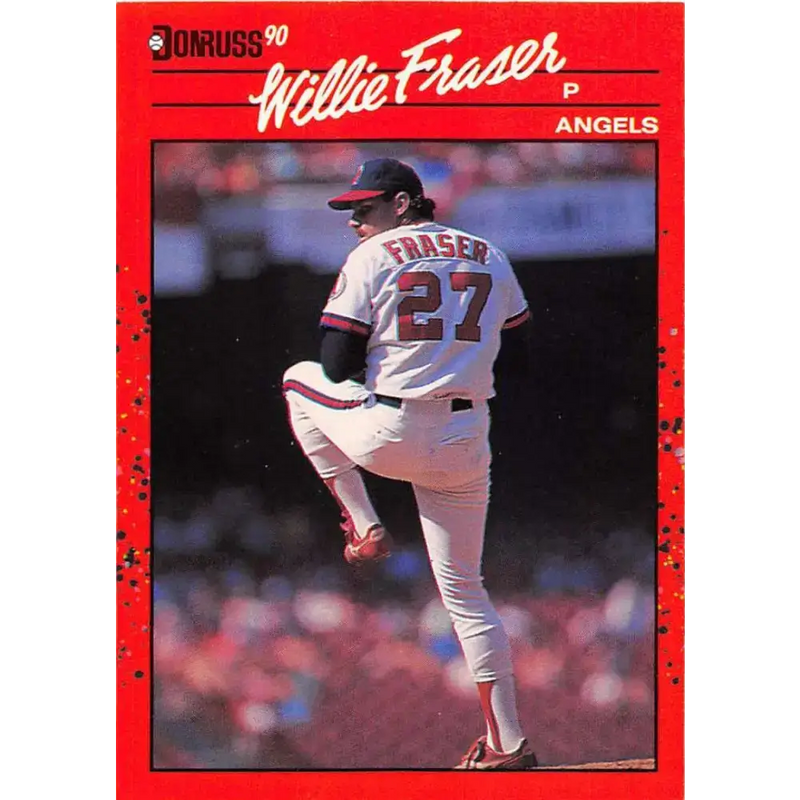 1990 Donruss #587 Willie Fraser DP VG-EX California Angels Baseball Card - Baseball Card Single