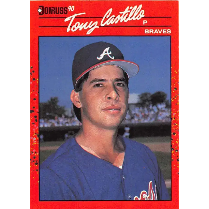 1990 Donruss #592 Tony Castillo DP VG-EX Atlanta Braves Baseball Card - Baseball Card Single