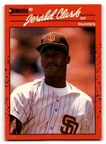 1990 Donruss #593 Jerald Clark San Diego Padres Baseball Cards EX/NM ID:56193 - Baseball Card Single
