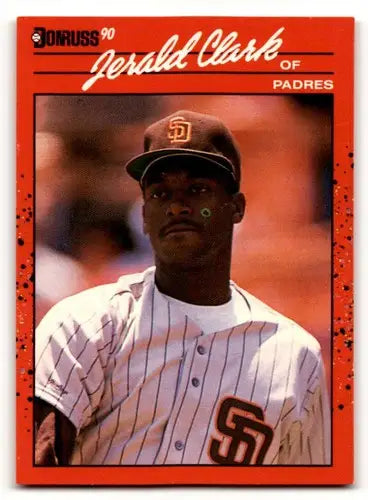 1990 Donruss #593 Jerald Clark San Diego Padres Baseball Cards EX/NM ID:56187 - Baseball Card Single