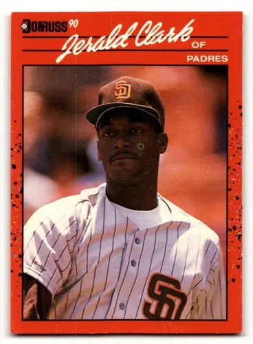 1990 Donruss #593 Jerald Clark San Diego Padres Baseball Cards EX/NM ID:56189 - Baseball Card Single