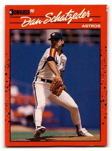 1990 Donruss #594 Dan Schatzeder Houston Astros Baseball Cards EX/NM ID:56174 - Baseball Card Single