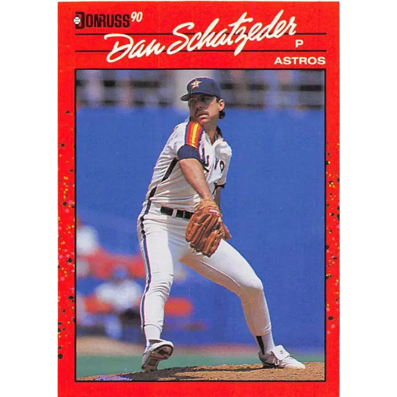 1990 Donruss #594 Dan Schatzeder VG-EX Houston Astros Baseball Card - Baseball Card Single