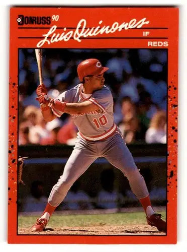 Luis Quinones Cincinnati Reds baseball card from 1990 Donruss #595 in EX/NM condition