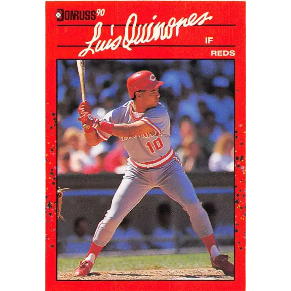 1990 Donruss #595 Luis Quinones DP VG-EX Cincinnati Reds Baseball Card - Baseball Card Single