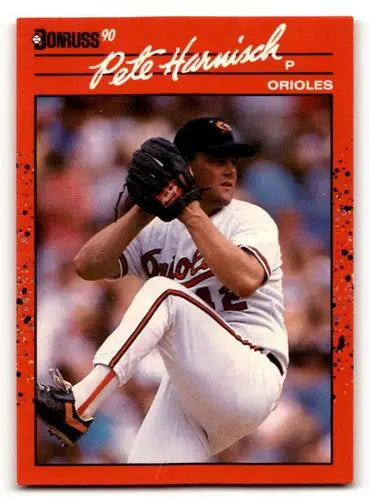 Vintage Pete Harnisch baseball card with original gloss from Baltimore Orioles collection