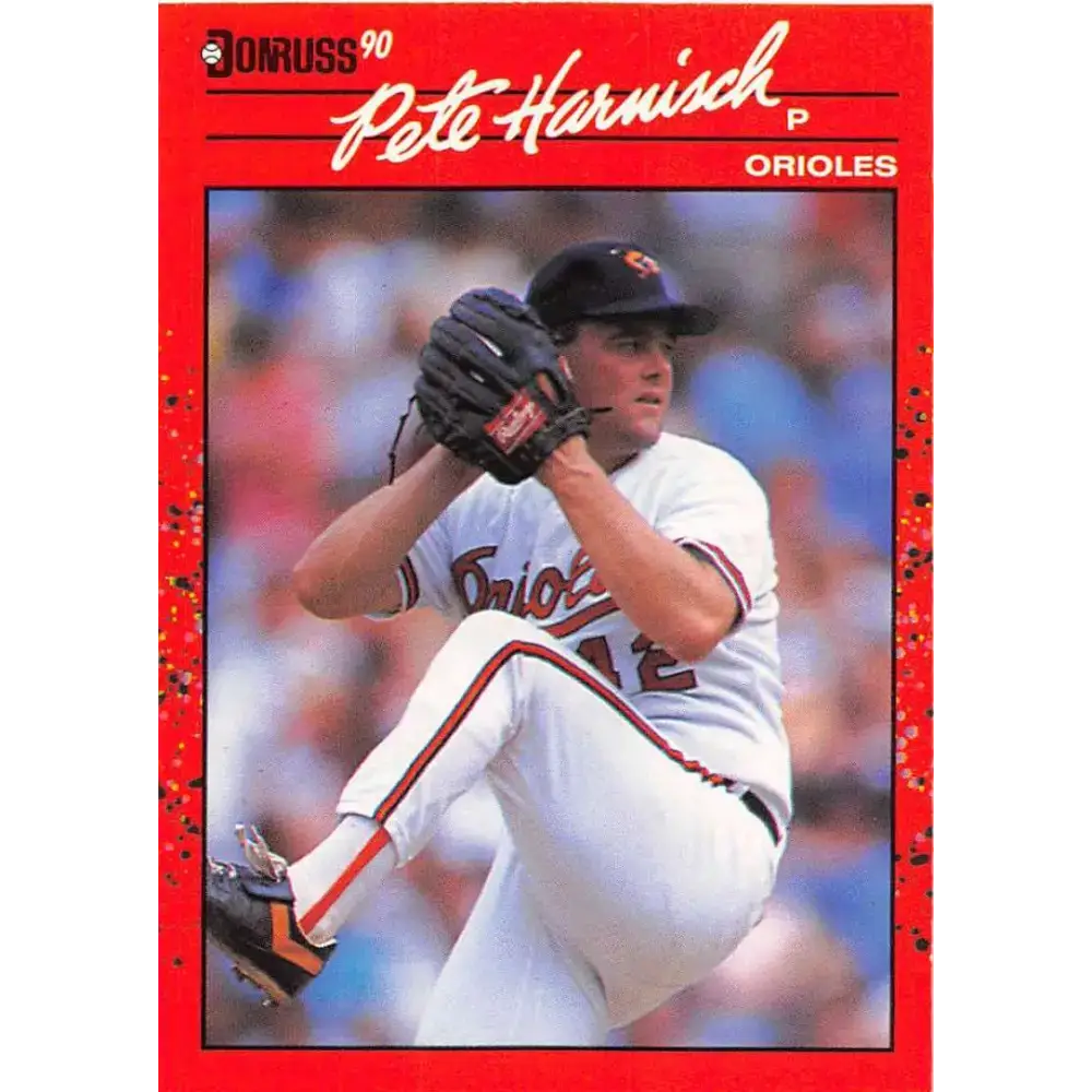 1990 Donruss #596 Pete Harnisch DP VG-EX Baltimore Orioles Baseball Card - Baseball Card Single