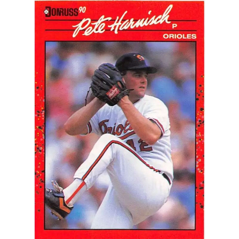 1990 Donruss #596 Pete Harnisch DP VG-EX Baltimore Orioles Baseball Card - Baseball Card Single