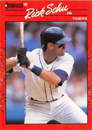 1990 Donruss #599 Rick Schu baseball card in NM condition with original gloss