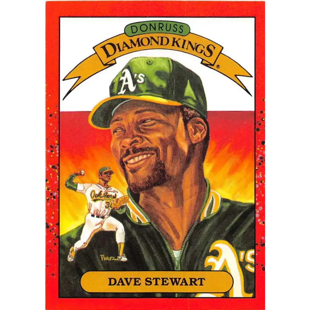 1990 Donruss #6 Dave Stewart DK VG-EX Oakland Athletics Baseball Card - Baseball Card Single