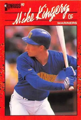 1990 Donruss #601 Mike Kingery baseball card in original gloss near mint condition