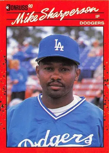 1990 Donruss #603 Mike Sharperson NM-MT Dodgers DP - Baseball Card Single