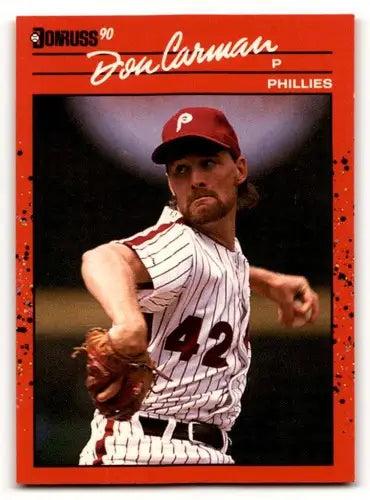 1990 Donruss #604 Don Carman Philadelphia Phillies Baseball Cards EX ID:56215 - Baseball Card Single