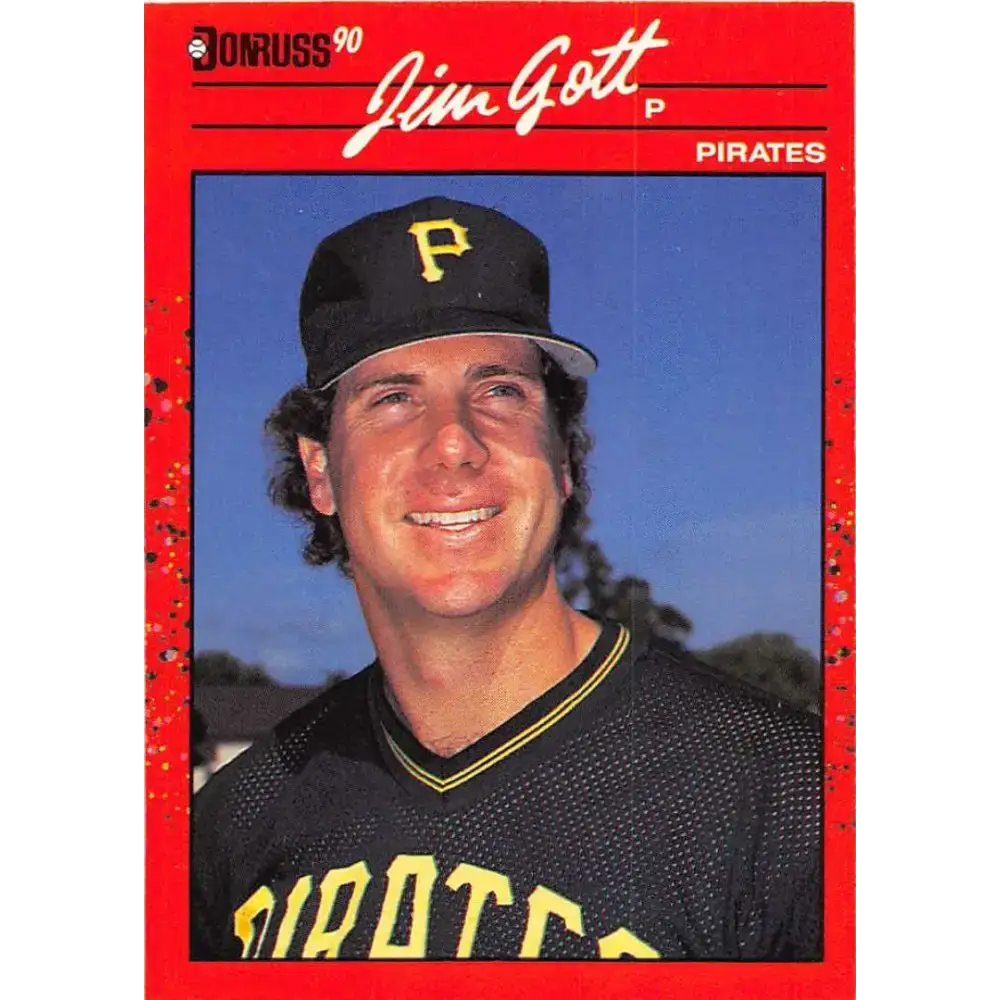1990 Donruss #605 Jim Gott VG-EX Pittsburgh Pirates Baseball Card - Baseball Card Single