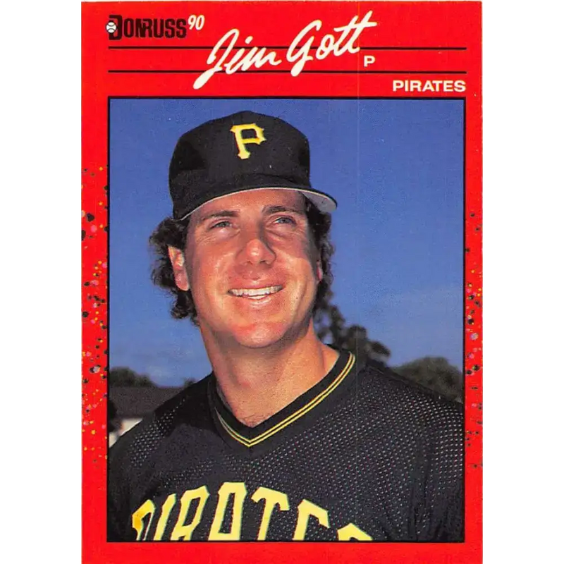 1990 Donruss #605 Jim Gott VG-EX Pittsburgh Pirates Baseball Card - Baseball Card Single