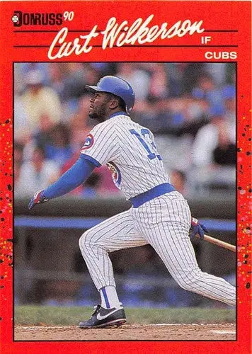 Original gloss Curt Wilkerson baseball card NM-MT Cubs from 1990 Donruss #608