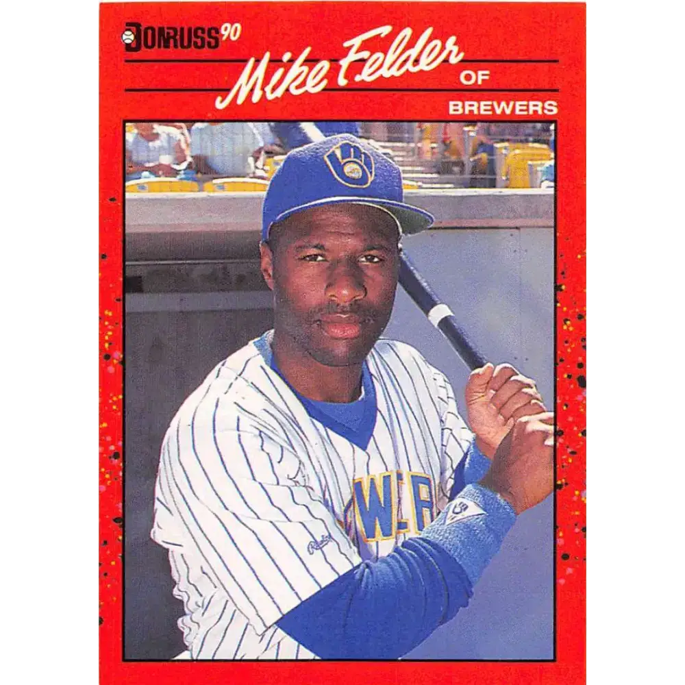 1990 Donruss #609 Mike Felder DP VG-EX Milwaukee Brewers Baseball Card - Baseball Card Single