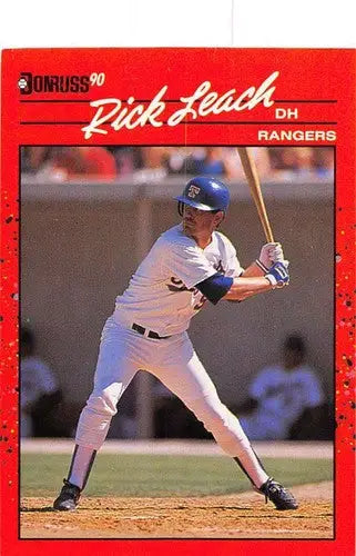 1990 Donruss #613 Rick Leach NM-MT RC Rookie Rangers DP - Baseball Card Single
