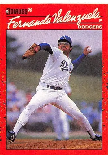 Fernando Valenzuela baseball card with original gloss, 1990 Donruss NM-MT Dodgers