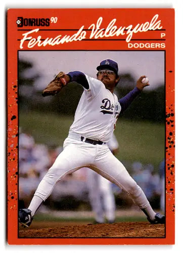 Original gloss 1990 Donruss Fernando Valenzuela baseball card mint Dodgers ID 74259