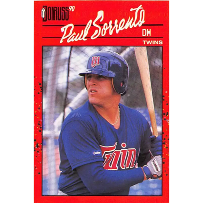 1990 Donruss #626 Paul Sorrento DP VG-EX RC Rookie Minnesota Twins Baseball Card