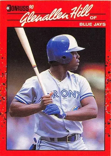 Original gloss Glenallen Hill Blue Jays baseball card from 1990 Donruss #627