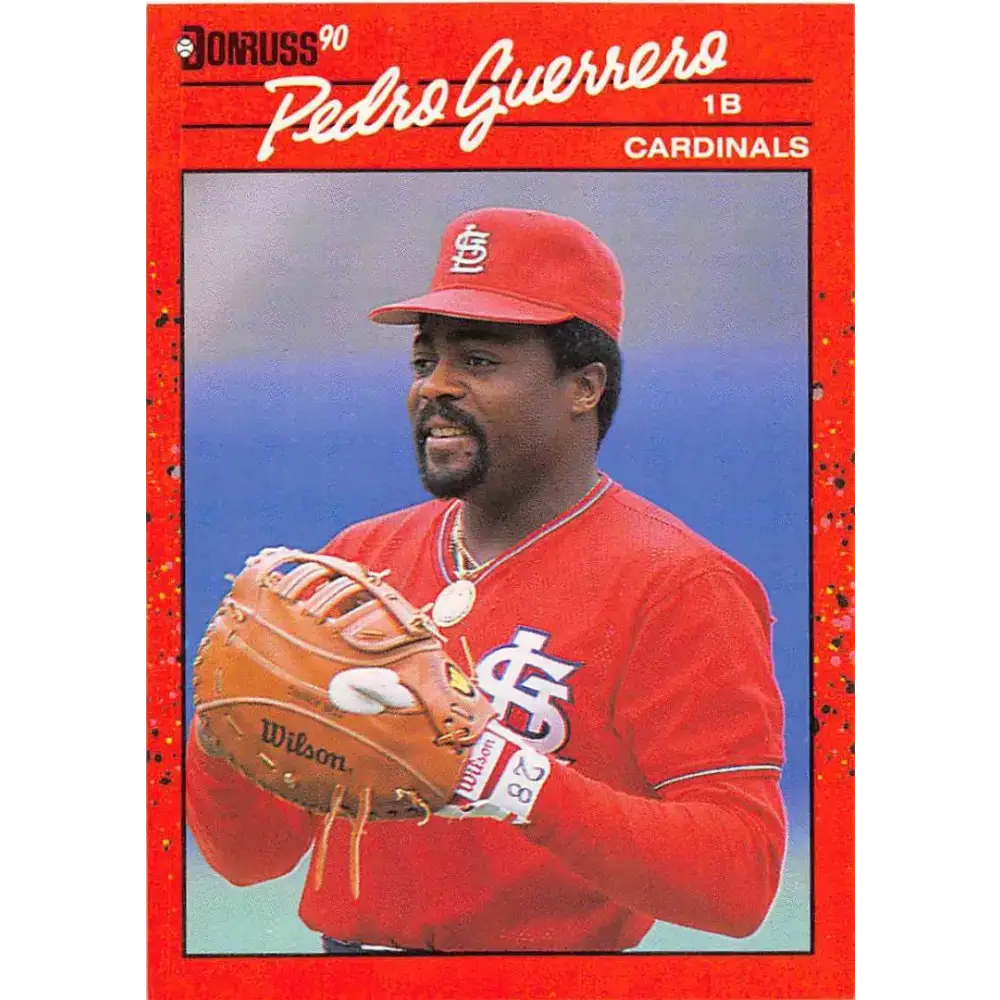 1990 Donruss #63 Pedro Guerrero VG-EX St. Louis Cardinals Baseball Card - Baseball Card Single