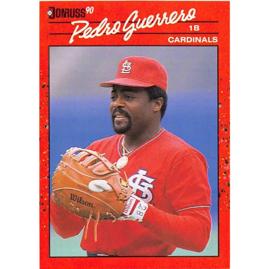 1990 Donruss #63 Pedro Guerrero VG-EX St. Louis Cardinals Baseball Card - Baseball Card Single