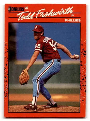 1990 Donruss #631 Todd Frohwirth Philadelphia Phillies Baseball Card ID:56231 - Baseball Card Single