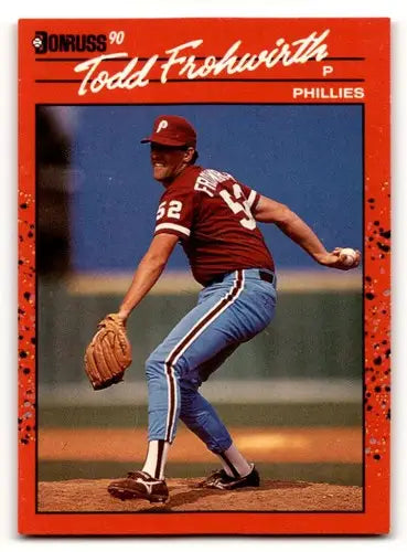 1990 Donruss #631 Todd Frohwirth Philadelphia Phillies Baseball Card ID:56202 - Baseball Card Single