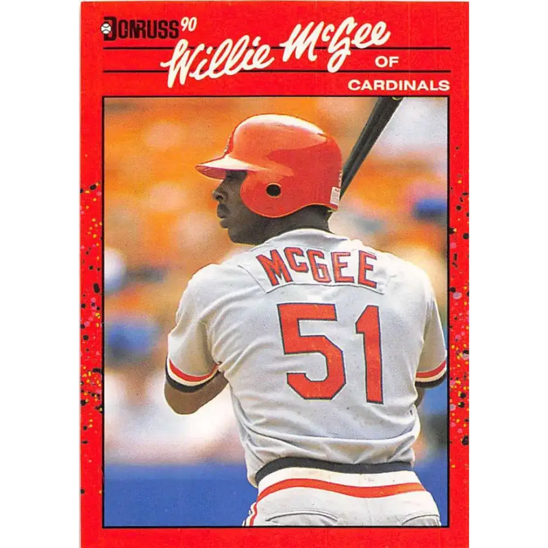 1990 Donruss #632 Willie McGee VG-EX St. Louis Cardinals Baseball Card - Baseball Card Single